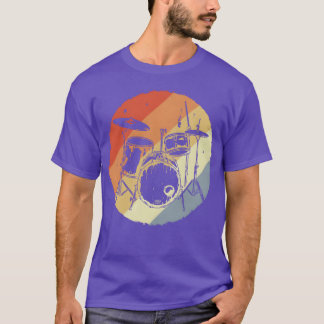 T-shirt Kit de batterie Retro friend