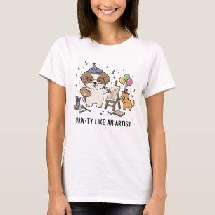 T-shirt Kit de peinture de chien Beagle drôle Art de chato