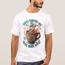 T-shirt Kit de Survie Maman | Café Chaos Répéter D