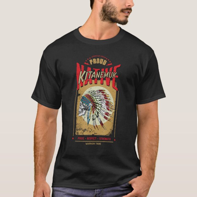 T-shirt Kitanemuk Native American Indian Warrior Tribe Pro (Devant)