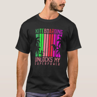 T-shirt Kiteboard déverrouille ma super-puissance Vinta mo