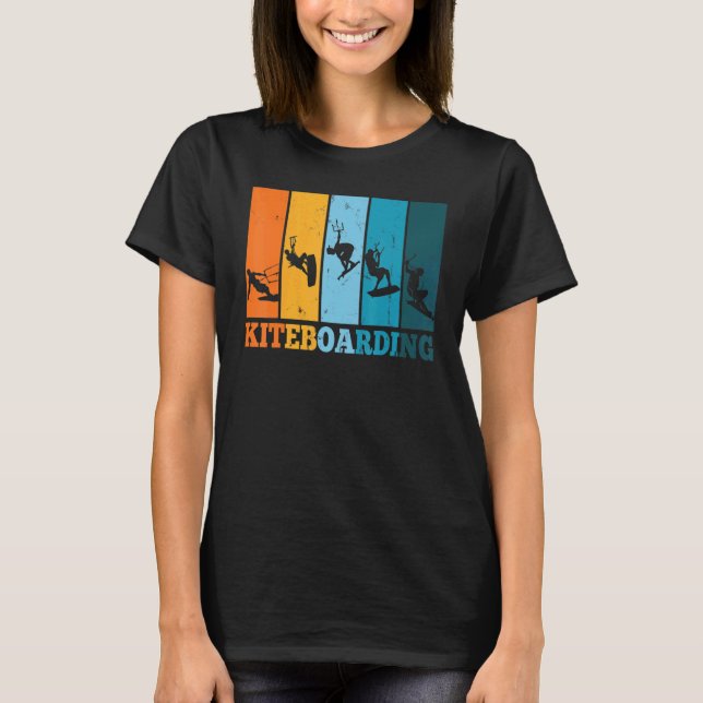 T-shirt Kiteboard Kitesurf Kiteboarding Kitesurfing Retro  (Devant)