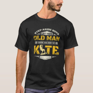 T-shirt Kitesurf Vieux Homme Montrer Comment Kite