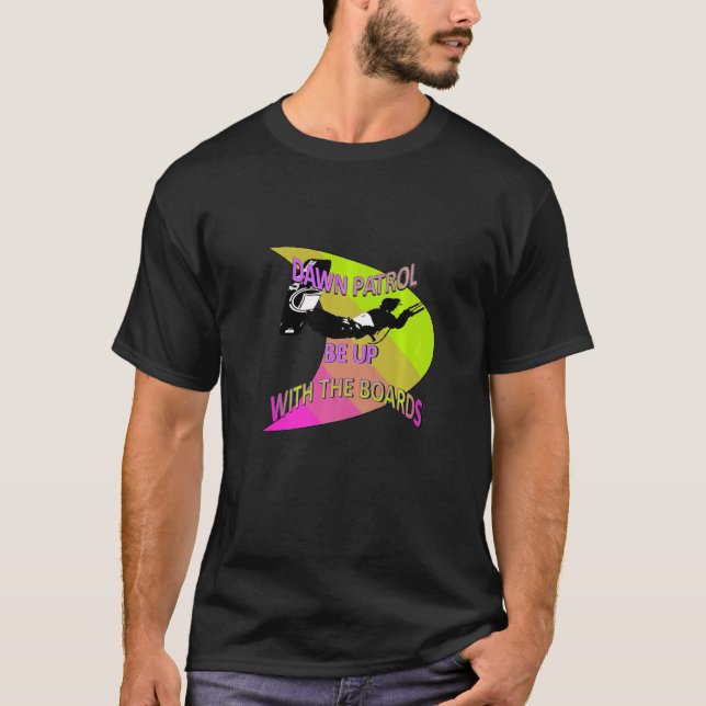 T-shirt Kitesurfer Action sport extrême chaux et rose (Devant)