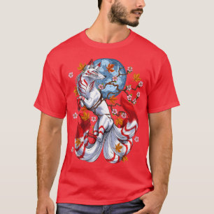 T-shirt Kitsune Fos Japonais Neuf Fos Taillés Cherrys Blos