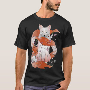 T-shirt Kitsune Japonais Kami Inari Renard Fox Sp À Neuf Q