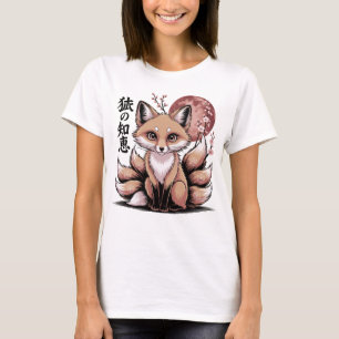 T-shirt Kitsune Renard – Mythologie Japonaise avec Lune