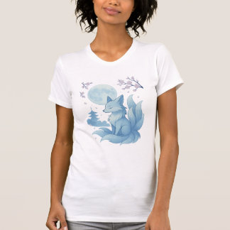 T-shirt Kitsune sous le clair de lune
