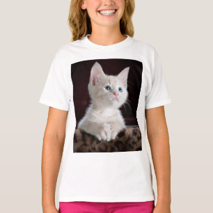 T-shirt Kitten blanc vulnérable