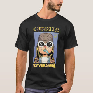 T-shirt Kitten Catbain Rocker Cute Cat Costume Guitare Art