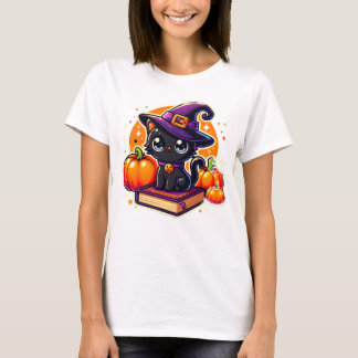 T-shirt Kitten de sorcière mignonne