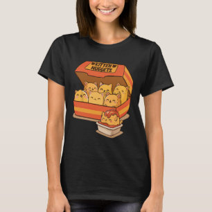 T-shirt Kitten Nuggets Amusants Cute Food Pun Amoureux des