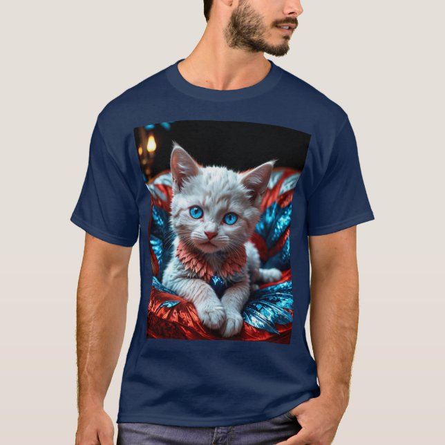 T-shirt Kitten patriotique (Devant)