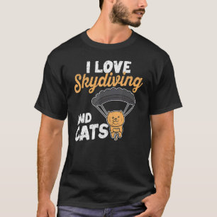 T-shirt Kitten Skydiver Parachutisme J'adore le Parachutis