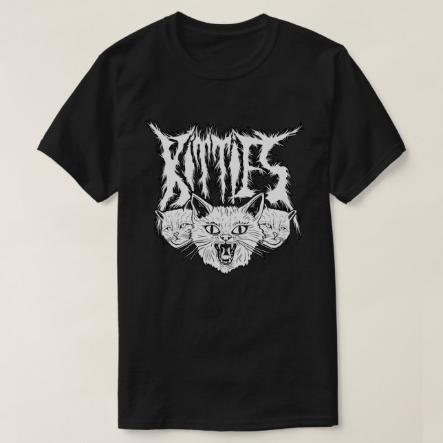 T-shirt Kitties - Metal Style (Design devant)