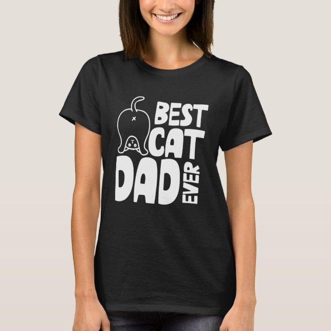 T-shirt Kitty Best Chat Papa Ever Fête des pères animal Ch (Devant)