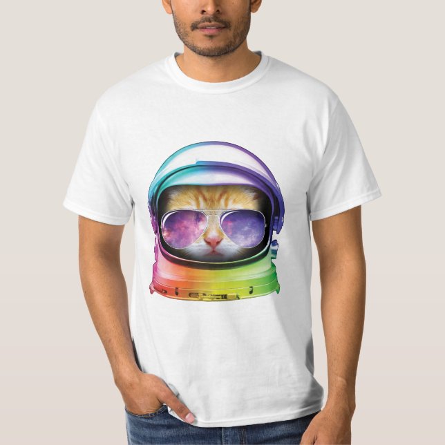 T-shirt Kitty dans l'espace (Devant)