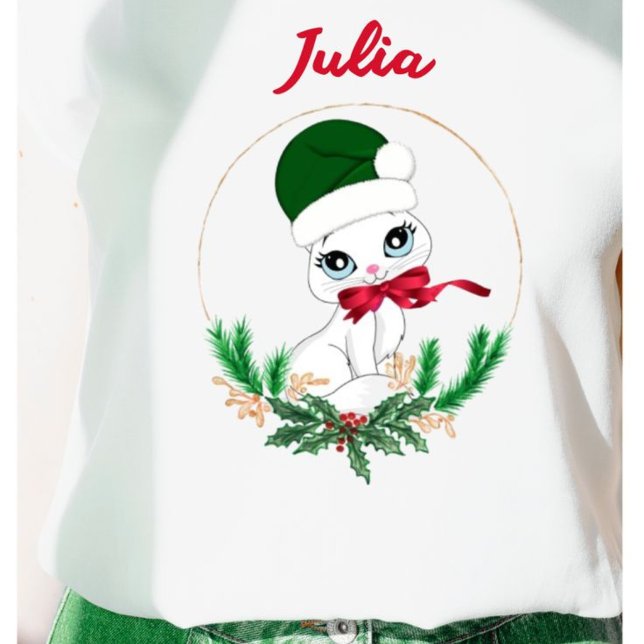 T-shirt Kitty de Noël personnalisé – Fêtes de fin d'année  (Créateur téléchargé)