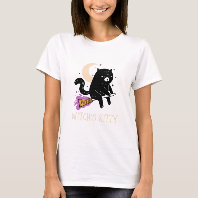 T-shirt Kitty de sorcière (Devant)