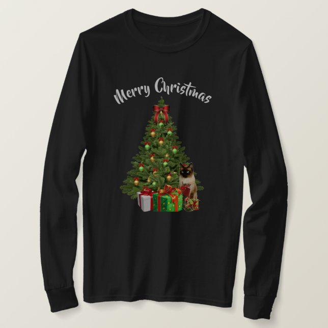 T-shirt Kitty et Christmas Tree (Design devant)