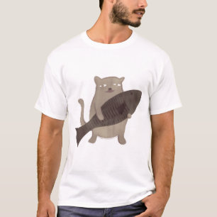 T-shirt Kitty et ses poissons