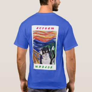 T-shirt Kitty hurle avec crier maillot de texte