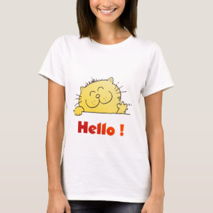 T-shirt Kitty indique bonjour