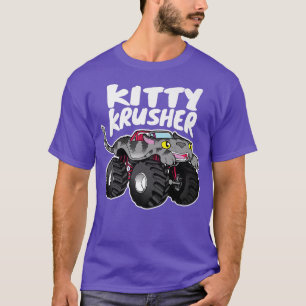 T-shirt Kitty Krusher Monster Truck Mignon Drôle1807