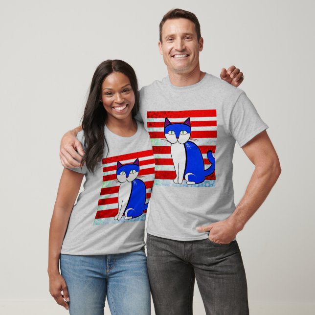 T-shirt Kitty patriotique (Unisexe)