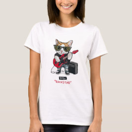 T-shirt Kitty Rockstar