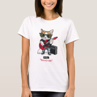 T-shirt Kitty Rockstar