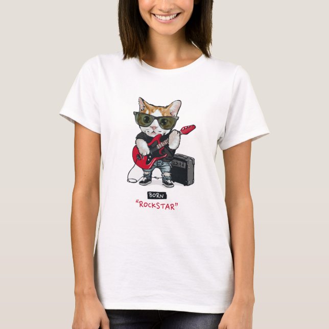 T-shirt Kitty Rockstar (Devant)