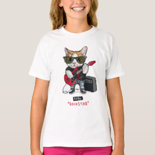 T-shirt Kitty Rockstar