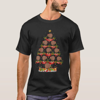 T-shirt Kiwi Bird Xmas Tree Lighting Kiwi Christmas Tree