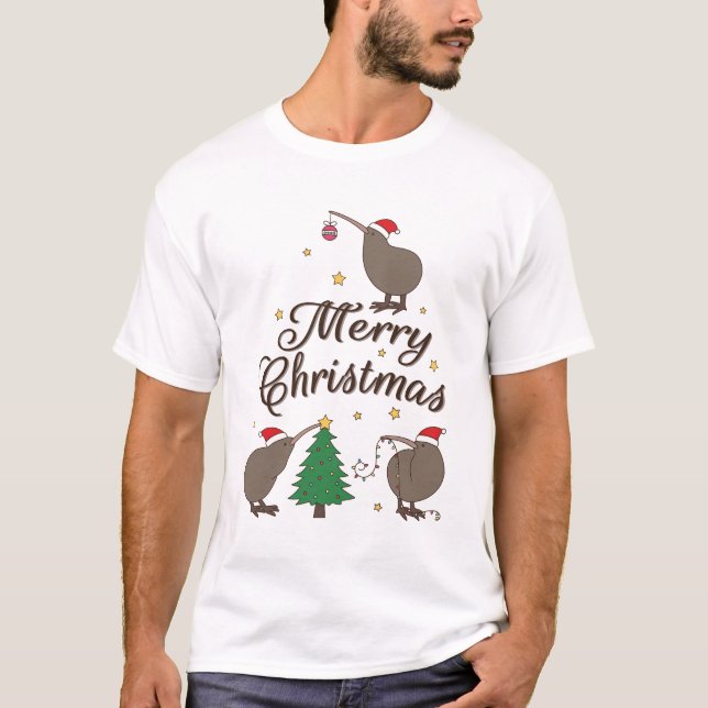 T-shirt Kiwi de Noël (Devant)