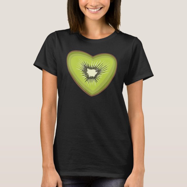 T-shirt Kiwi Fruit Love Shape Exotic Fruit Sweet and Sour (Devant)
