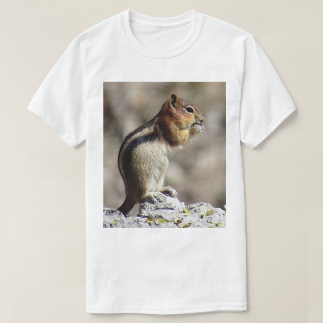 T-shirt KK Écureuil de fond à manches dorées (Design devant)