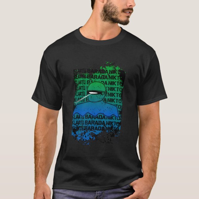 T-shirt Klaatu Barada Nikto Robot Sifi (Devant)