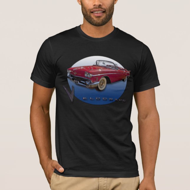 T - Shirt, klassisches rotes Eldorado-Kabriolett T-Shirt (Vorderseite)