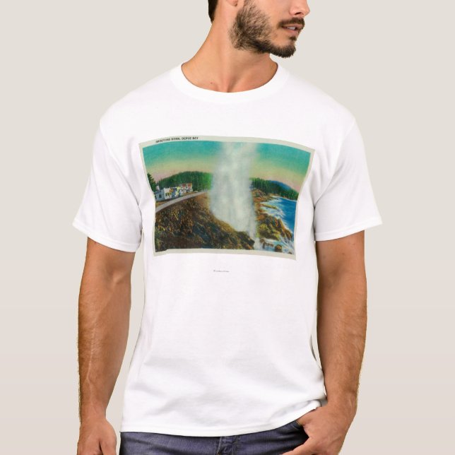 T-shirt Klaxon de médisance dans la baie de Depoe, Orégon (Devant)
