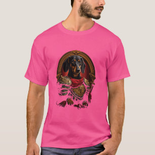T-shirt Knight Dachshund chien Loyalty Warrior in anci