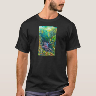 T-SHIRT KNIGHT LANCELOT, CHEVAL EN FORÊT VERTE