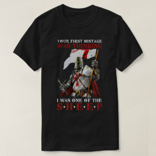 T-shirt Knight Templar Votre Première Erreur Était De Pe