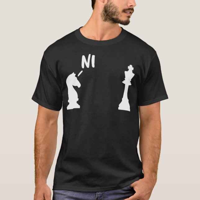 T-shirt "Knights Who Say Ni chess cool (Devant)