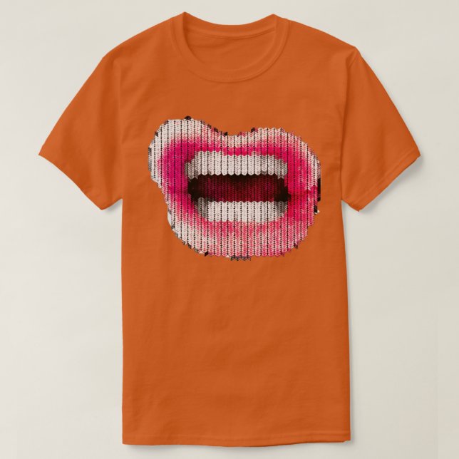 T-shirt Knitted Lips  (Design devant)