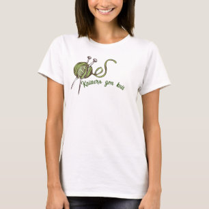 T-shirt Knitters va tricoter drôle chemise tricot