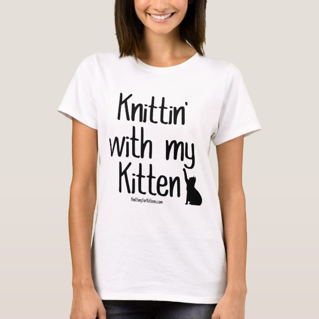 T-shirt Knittin avec mon chaton (Devant)