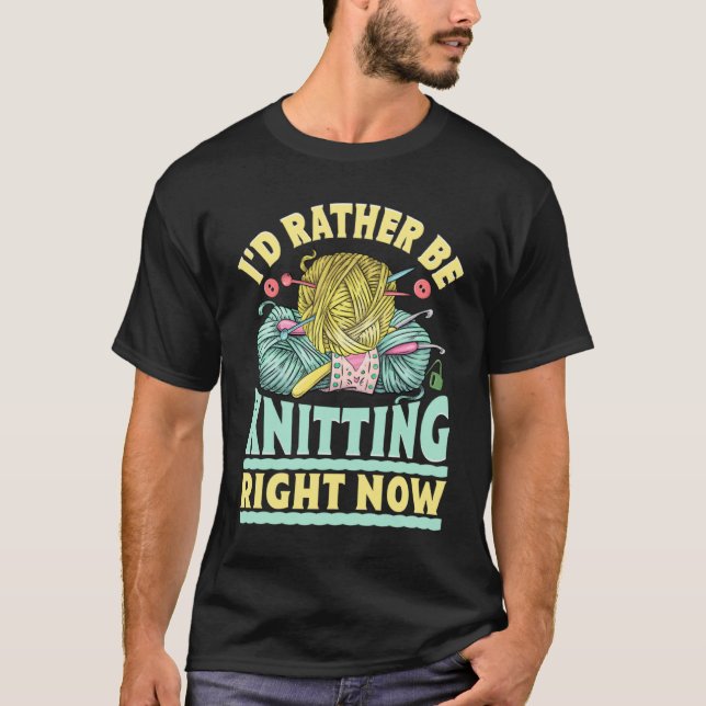 T-shirt Knitting Love Hobby Yarn Crochet Crocheting needle (Devant)