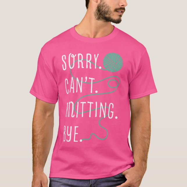 T-shirt Knitting Yarn Craft Fiber Artist Sew Funny (Devant)
