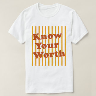 T-shirt Know Your Worth Retro Stripes